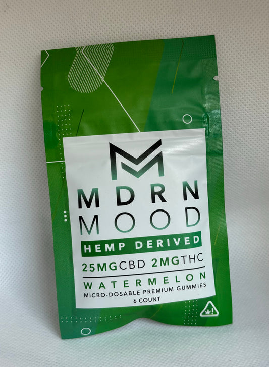 6 Gummies MDRN MOOD 25MG CBD & 2MG THC - Watermelon 🍉